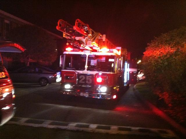 Ladder 25 IFO The North Building at The Milton Harbor House (720 Milton Rd) investigating a major water leak 